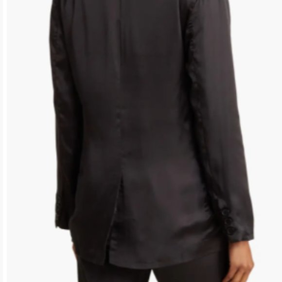 French Connection Satin Blazer **GLD Color buttons, Size 2US *host pick!* - Picture 5 of 6